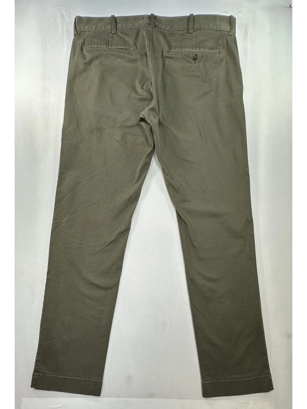 J Crew Flex Slim Fit Flat Front Chinos Green Mens 35/32